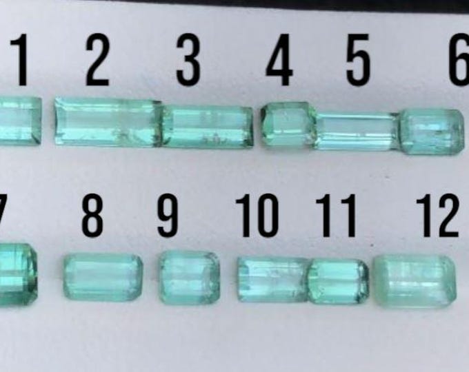 Natural Teal Tourmaline Gemstones. Earth Mined Transparent Colourful Jewellery Supplies and Gift. Green Gemstone. Untreated. VS - VVS Grade