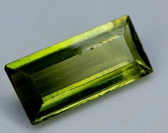 1.19 Carat Natural Tourmaline. Faceted Rectangle Cut. Loose Gemstones for Jewelry. SI. Natural Untreated. 10 x 5 x 3 mm. Birthstone Gifts.