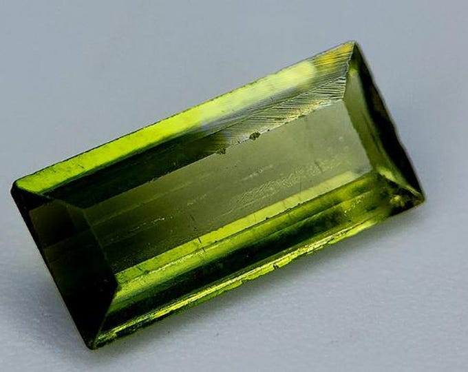 1.19 Carat Natural Tourmaline. Faceted Rectangle Cut. Loose Gemstones for Jewelry. SI. Natural Untreated. 10 x 5 x 3 mm. Birthstone Gifts.