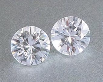 2 Piece: 0.10 Carat White Natural Zircon. VVS. 2.0 x 2.0 x 1.2 mm. Loose Gemstones. Jewelry Making and Gifts. Earth Mined. Heated.