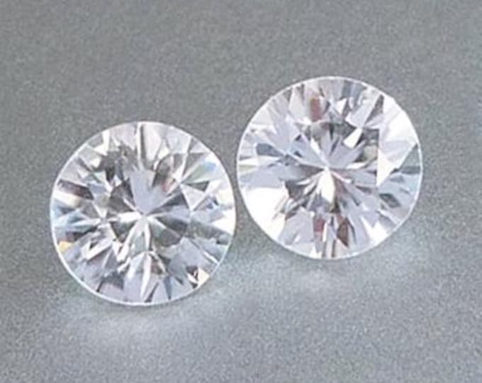 2 Piece: 0.10 Carat White Natural Zircon. VVS. 2.0 x 2.0 x 1.2 mm. Loose Gemstones. Jewelry Making and Gifts. Earth Mined. Heated.