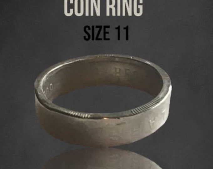 Custom Canadian Toonie Ring - Coin Ring. Canada Rings. Handmade Local. Steel Ring. Unique Gift. Canadian Two Dollar Coin