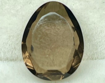 1.70 Carat Stunning Natural Smoky Quartz Pear Cut 8.400 x 6.500 x 3.300 mm for Jewelry Makers and Gifts. Genuine Earth Mined.