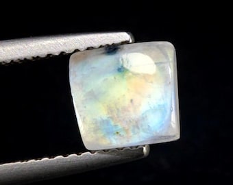 1.58 Natural Royal Blue Moonstone. Natural Gemstone Cabochon. Incredible Shine. Oval Polished.  7.000 x 6.900 x 4.200 mm. Jewelry Supplies.