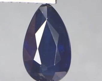 1.06 Carat Natural Deep Blue Sapphire Excellent Cut 8.400 x 4.900 x 3.200 mm Loose Gemstone for Jewelry Making and Gifts. Genuine Mined.