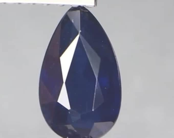 1.06 Carat Natural Deep Blue Sapphire Excellent Cut 8.400 x 4.900 x 3.200 mm Loose Gemstone for Jewelry Making and Gifts. Genuine Mined.