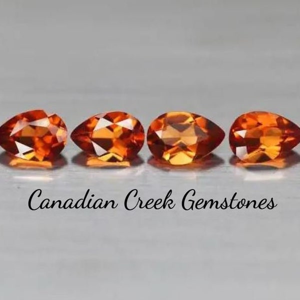 Spessartite Vibrant Orange Garnet. 0.50 Carat. Beautiful Rich Colour and High Luster Loose Gemstone for Ring or Jewellery. 6 x 4. Sold Indiv