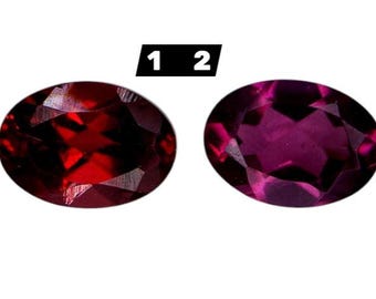 0.80 Carat Natural Grape Garnet. Oval Gemstones for Making Jewellery. VS. 7 x 5 x 3mm. Genuine Mined. Deep Purple. Sold Individually.