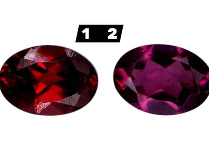 0.80 Carat Natural Grape Garnet. Oval Gemstones for Making Jewellery. VS. 7 x 5 x 3mm. Genuine Mined. Deep Purple. Sold Individually.