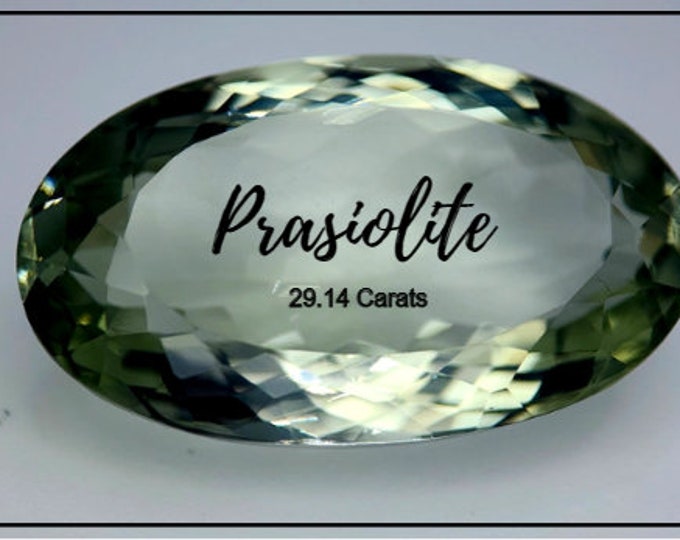 29.14 Carat Green Prasiolite Amethyst Natural Gemstones. Green Amethyst Loose Gemstone. Master Cut. Green Quartz.