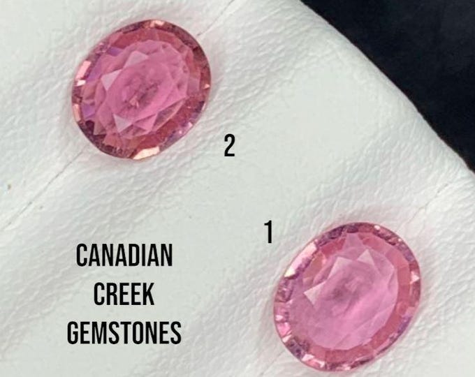 Pink Rubelite Tourmaline. Natural Pink/Red Oval Cut. Untreated. Loose Gemstones for Jewelry Making and Gifts. Sold Individually.