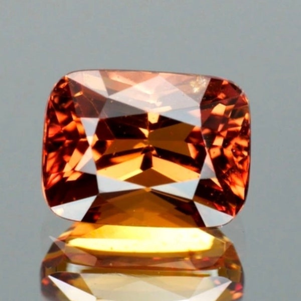 1.36 Carat AIG Certified Natural Padparadscha Sapphire Cushion Cut 6.660 x 4.980 x 4.190 mm Loose Gemstone for Jewelry Making. Earth Mined.