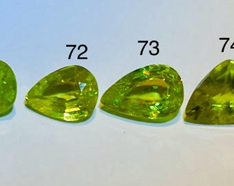 Natural Titanite Sphene Diamond Fire and Lustre Trillion and Pear Cut Loose Gemstones for Jewelry Making and Gifts. Genuine Earth Mined.