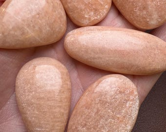 Peach Amazonite Cabochons. Natural Earth Mined. Various Sizes. High Polished. Untreated. Sold Separately.