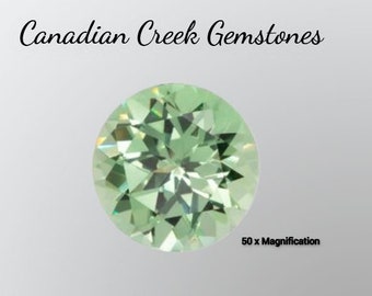 Mini Mint Green Sapphire. VVS. 0.01 Carats. Faceted Round Loose Gemstone for Making Jewellery. 1 x 1 mm. Birthstone and Gift. Genuine Mined.