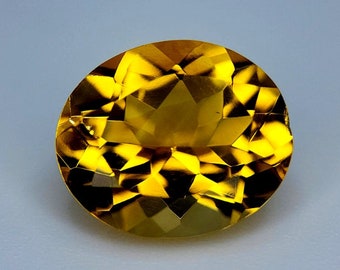 3.0 Carat Natural Madeira Citrine Oval Cut Loose Gem. Faceted Loose Gemstone for Making Jewellery. 10 x 9 x 5 mm. VVS. Genuine Mined.
