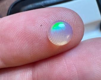 Genuine Mined 0.51 Carat Natural Ethiopian Welo Opal Cabochon. 6mm. Untreated Opal. Oval. Loose Gemstone. Birthstone.