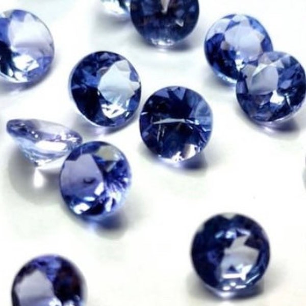 Peri-Winkle Tanzanite 3.5mm Round Natural Loose Gemstones from Tanzania. VS Quality. 0.11 Carat. Genuine Mined. Jewellery Supply (Sold Ind.)