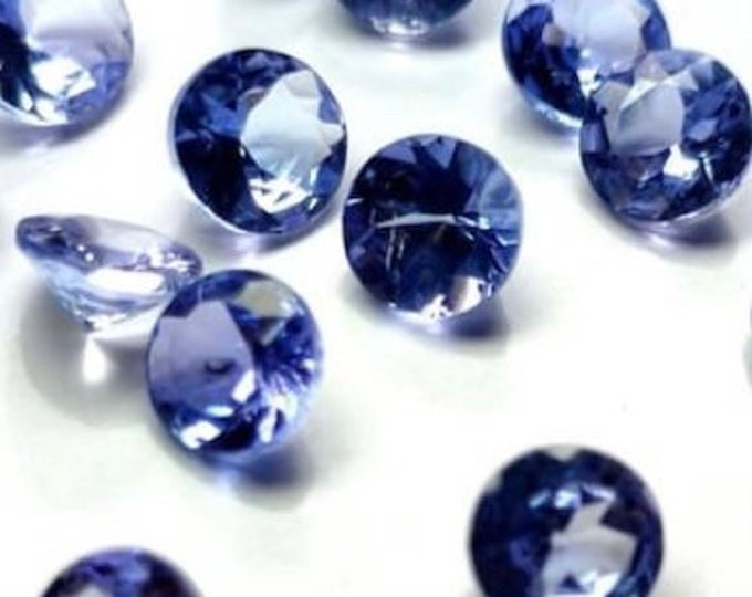Peri-Winkle Tanzanite 3.5mm Round Natural Loose Gemstones from Tanzania. VS Quality. 0.11 Carat. Genuine Mined. Jewellery Supply (Sold Ind.)