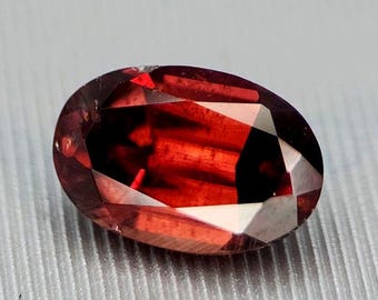 1.44 Carat Natural Imperial Zircon. Genuine Mined Loose Gemstones. Jewellery Supplies. Bronze. Faceted Oval. Untreated. SI Grade. Gifts.