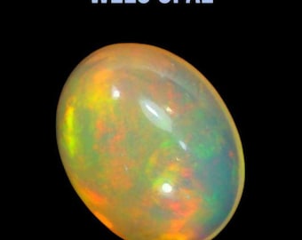 Genuine Mined 1.92 Carat Natural Ethiopian Welo Opal Cabochon. 10 x 7.8 x 5.3 mm. Beautiful Colouration. Oval. Loose Gemstone. Birthstone