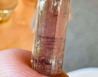 6.00 Carat Green Rose Tourmaline. Tourmaline Specimen. Genuine Mined Loose Raw Gemstones. Untreated. Collection Gifts. 17.2 x 6.2 mm. Gift.