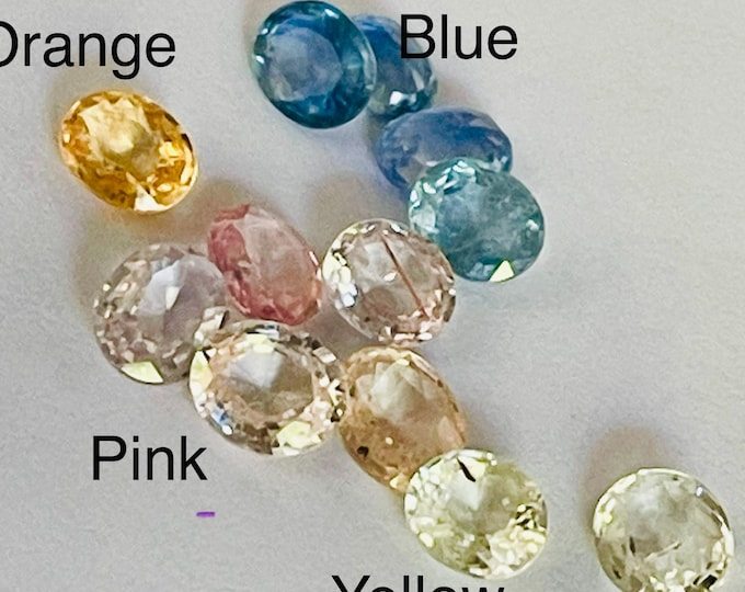 Fancy Colour Natural Sapphire Oval Sold by Colour 4.10 x 3.20 x 1.50 mm Approx. Loose Gemstone for Jewelry Makers and Gifts. Earth Mined.