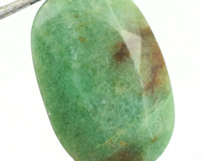 26 Carat Genuine Mined Extra Large Natural Faceted Emerald for Making Jewelry or Pendants. Opaque Green Emerald Oval Cut. Birthstone.