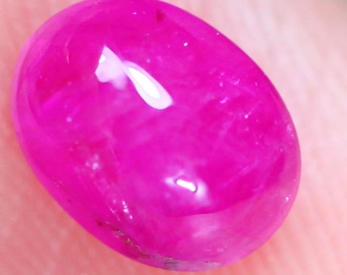 1.95 Carat Natural Pinky Red Ruby Cabochon Oval Shape 7.600 x 6.100 x 3.700 mm Loose Gemstones for Jewelry Making and Gifts. Earth Mined