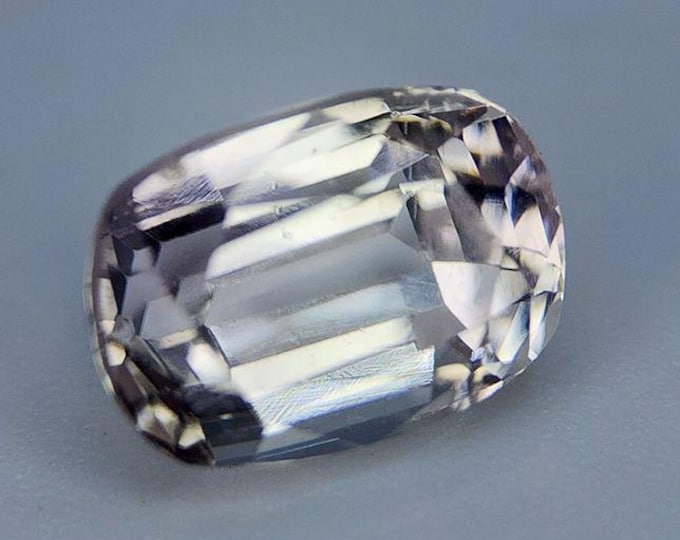 3.84 Carat Natural Kunzite Loose Gemstones for Jewelry. VS. Rose Pink. Faceted Cushion. Genuine Mined. 10 x 7 x 6 mm. Birthstone and Gifts.