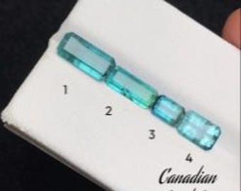 Natural Teal Tourmaline Gemstones. Earth Mined. Transparent Colourful Jewellery Supplies and Gifts. Teal Gemstones. Untreated. SI Grade