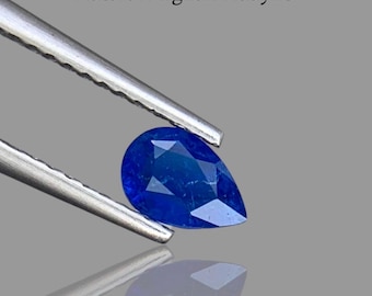 0.30 Ct Lovely Hauyne/Hauynite Rare Faceted Deep Blue Pear 5.90 x 3.80 x 2.10 mm Gemstone for Jewelry Making and Supplies. Earth Mined