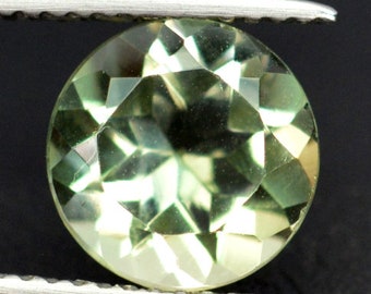 2.20 Carat Green Prasolite Amethyst. Genuine Mined Gemstones. Green Amethyst Loose Gemstone. Master Cut. Green Quartz. Faceted Round