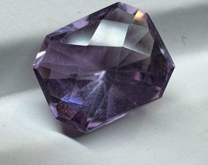 5.90 Ct Natural Amethyst Fancy Checkered Cut. Top Quality. Loose Gemstones for Making Jewellery. Genuine Mined. Flashy Purple. Untreated.
