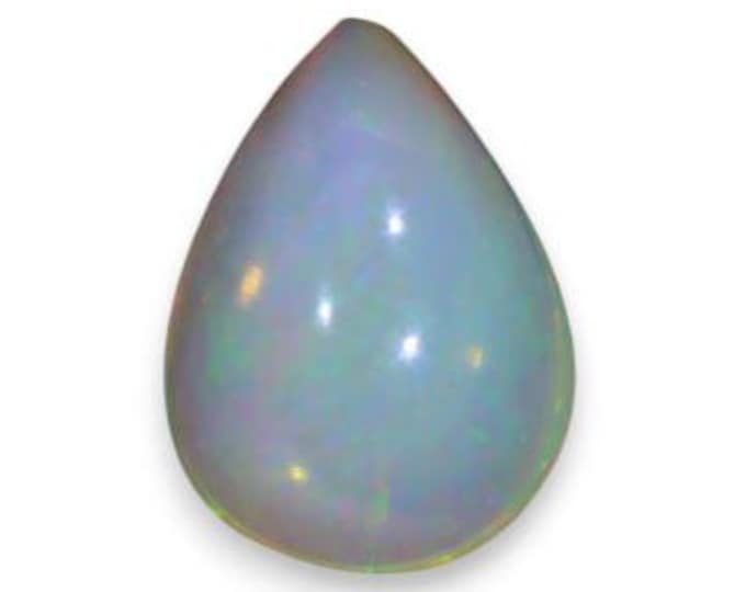 1.46 Carat Genuine Mined Flash Natural Ethiopian Welo Opal. 9.76 x 7.12 x 4.92 mm. Cabochon. Loose Gemstone. Birthstone. Jewelry Supplies.