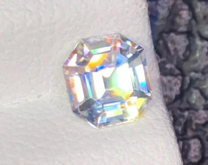 1.25 Natural Imperial Zircon Flashy White Cushion Master Cut 5.9 x 5.3 x 3.6 mm Loose Gemstones for Jewelry Making and Supplies. Earth Mined