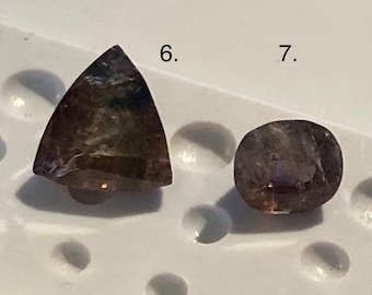 Earth Mined Axinite Loose Gemstones. Rare Mineral. Brown Faceted Gems for Jewellery. Round & Oval Cut. Various Pieces Available. SI-VS.