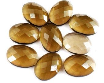 19.25 Carats Natural Smokey Quartz. Oval Checkered Cut. Brazil. Faceted Gemstone. Loose Gemstone. Birthstone Pendant. Heated. Earth Mined.