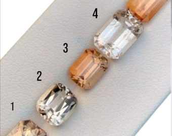 Authentic Gold Topaz. Earth Mined. Loose Gemstones. Faceted Emerald Cut. VS. Various Size. Birthstone. Jewellery Supplies. Gifts.