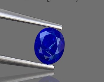 0.30 Ct Lovely Hauyne/Hauynite Rare Faceted Deep Blue Oval 5.10 x 4.20 x 1.90 mm Gemstone for Jewelry Making and Supplies. Earth Mined