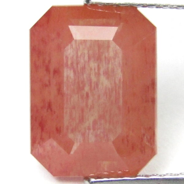 2.9 Carats  Dazzling Natural Unheated Andesine Sunset Orange Emerald Cut 10.500 x 7.800 x 5.000 mm for Jewelry Making and Gifts. Earth Mined