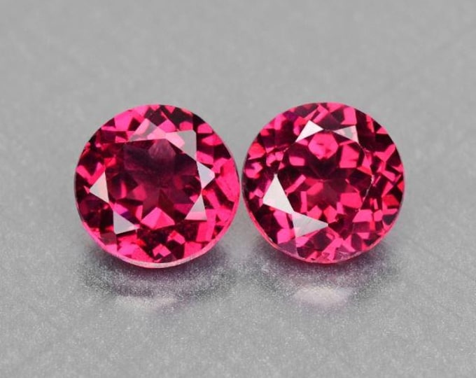 1.29 Carats Natural Rasbery Pink Rhodolite Garnet. Round Cut. VVS Round Shape. Loose Gemstone Jewelry Making and Gifts. 4.5 x 4.5 x 3.5 mm