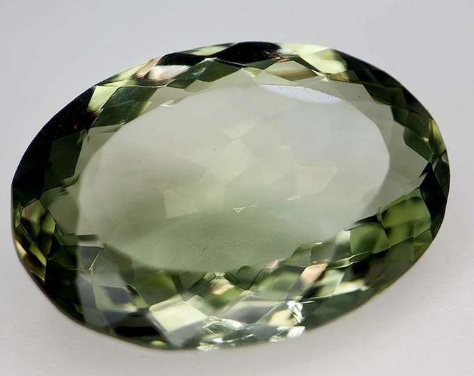 15.82 Carat Green Prasiolite Amethyst Natural Gemstones. Green Amethyst Loose Gemstone. Master Cut. Green Quartz.