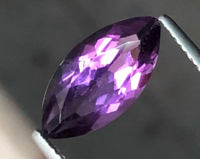 4.05 Ct Natural Amethyst Fancy Marquise Cut. Top Quality. Loose Gemstones for Making Jewellery. Genuine Mined. Flashy Purple. Untreated.
