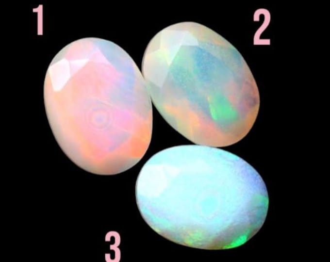 0.65 Carats Earth Mined Ethiopian Welo Opal Faceted. Untreated Genuine Opal. Perfect Birthstone for Making Jewellery. Oval Cut. 1 Piece