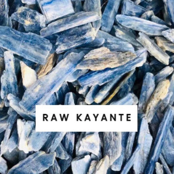 Genuine Mined Raw Kyanite Loose Gemstone Blades. Metallic Blue Crystals. Various Sizes Available. Stones for Jewelry and Collecting.