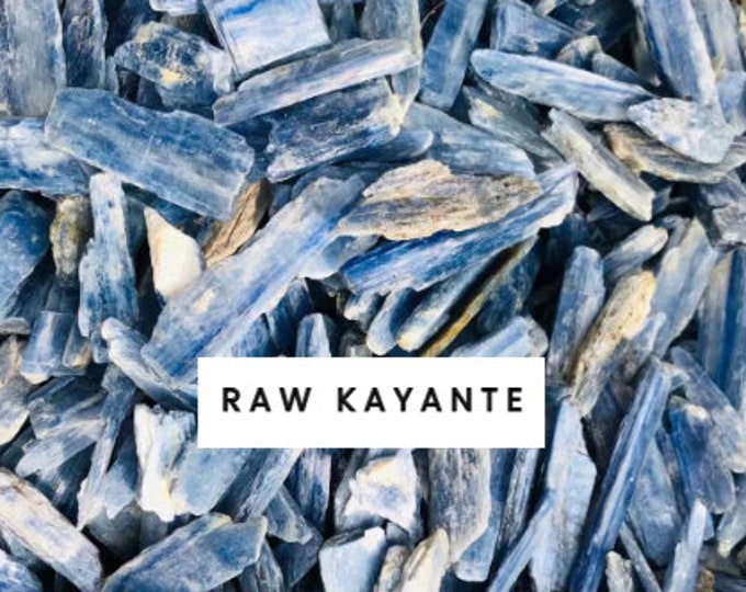 2 Piece:Genuine Mined Raw Kyanite Loose Gemstone Blades. Metallic Blue Crystals. Various Sizes Available. Stones for Jewelry and Collecting.