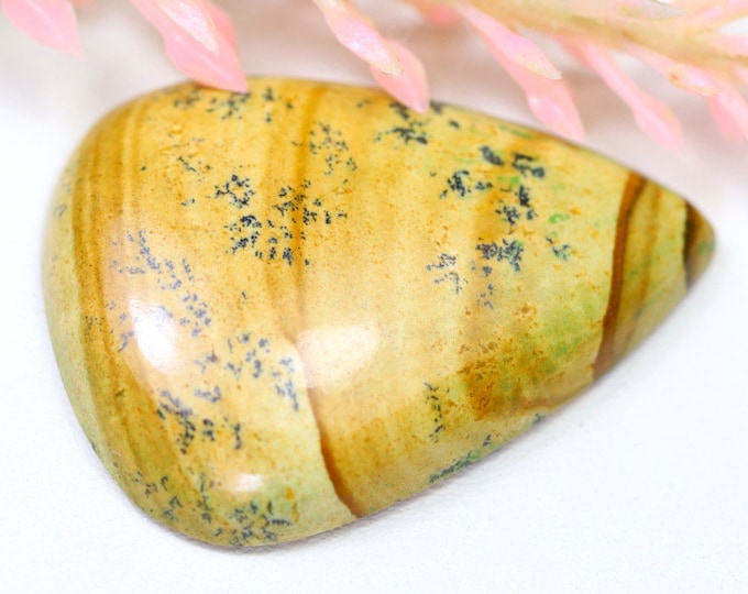 Jasper 28.68Ct Pear Cut Natural Brown Jasper Cabochon. Loose Gemstones for Making Jewellery. Wire Wrapping. Untreated. 30.4 x 22.8 x 6.2mm