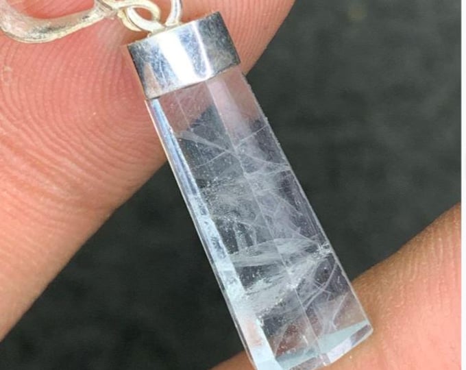 9.30 Carat Aquamarine Charm. Genuine Earth Mined. Rustic Handmade. Healing Crystal. Gemstone Charm Pendant. Real Gemstone.