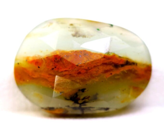5.25 Ct Peruvian Ti-Colour Opal. 16.0 x 11.30 x 4.60 mm. Faceted Natural Loose Gemstone for Jewelry Making and Gifts. Genuine Earth Mined.